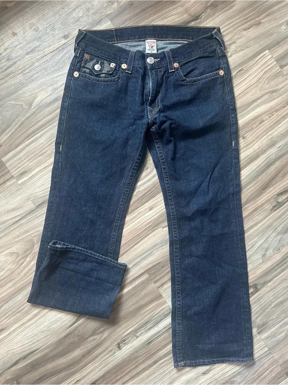 True Religion Dark Blue Straight Leg Jeans